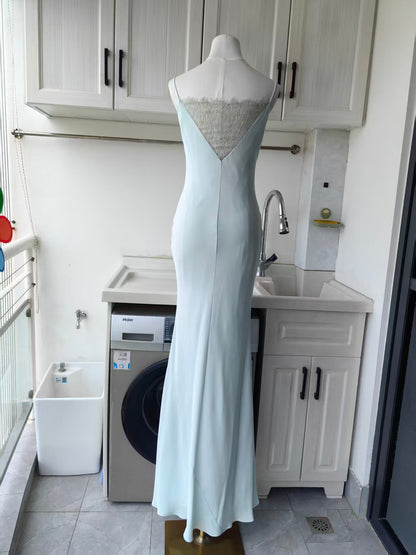 RM lace trimmed silk gown in 2 colors