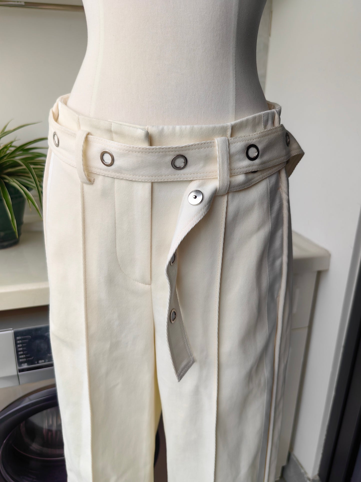 3.1 Belted Utility Cotton Pants with Panel Detail