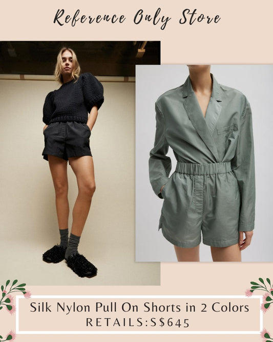 TB Silk Nylon blend pull on shorts