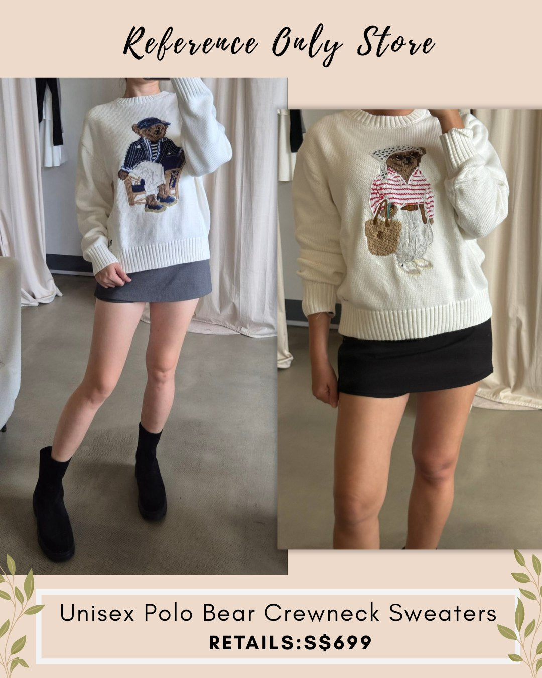 RL Unisex polo bear cotton sweater