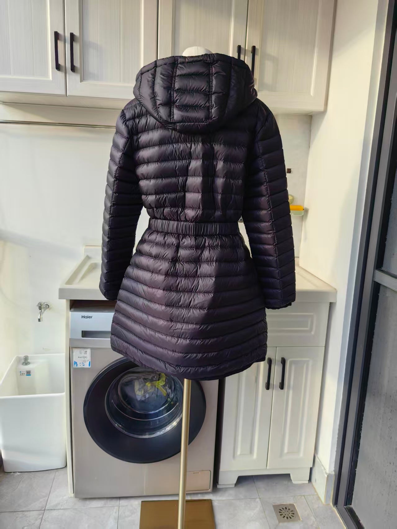 MC Oredonne hooded long down jacket