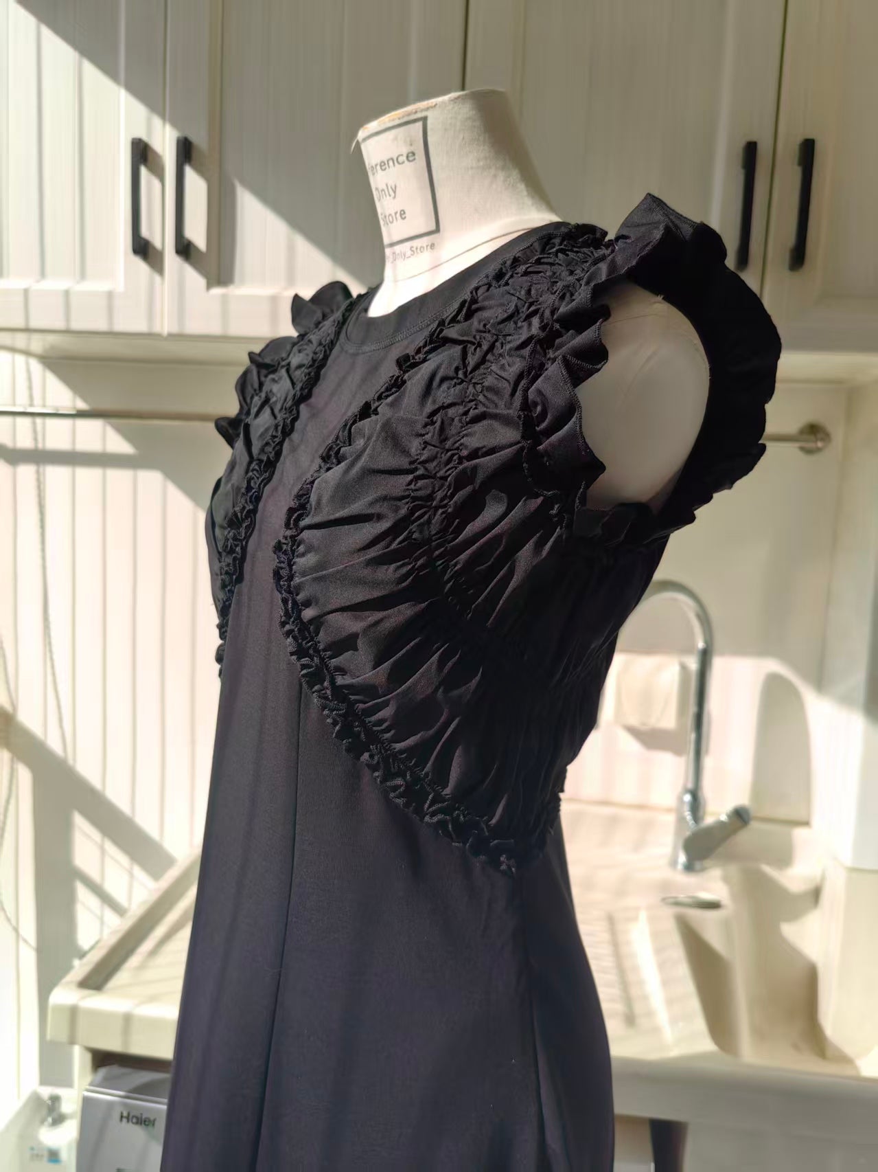 UJ Shiva sleeveless ruffled cotton midi dress