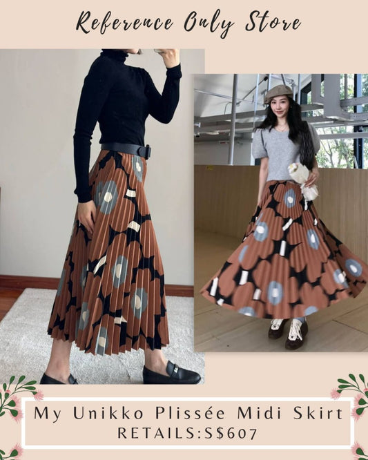 MMK Myy Plissee midi skirt