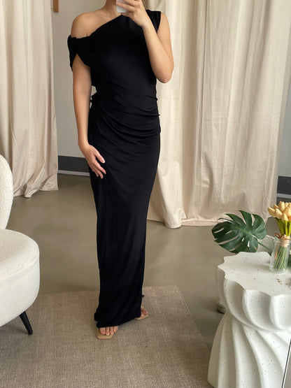 CM Black Annalise Viscose Maxi dress