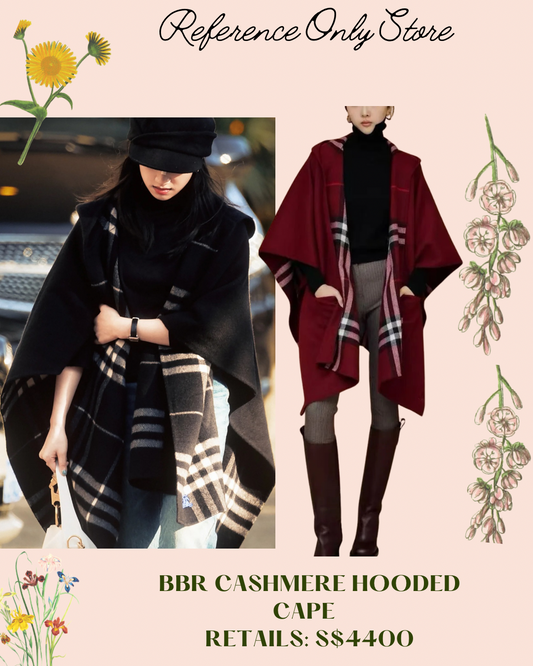 BBR Cashmere Hooded cape in 2 colors