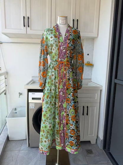 AM Citrus bloom midi dress