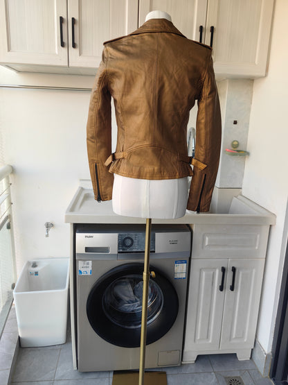 IR Gold New Han Metallic leather jacket