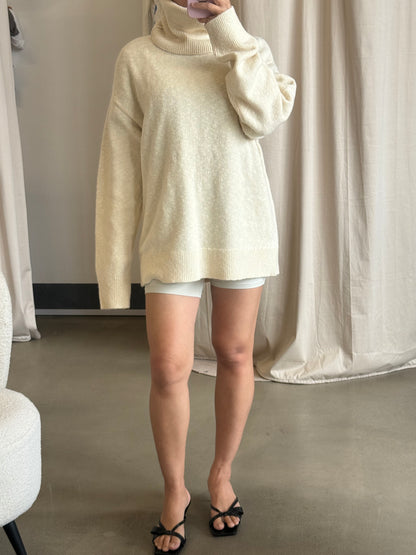 Tot Longline cotton - cashmere turtleneck