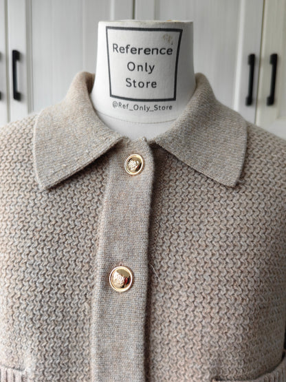 SD Decorative stitch wool cardigan