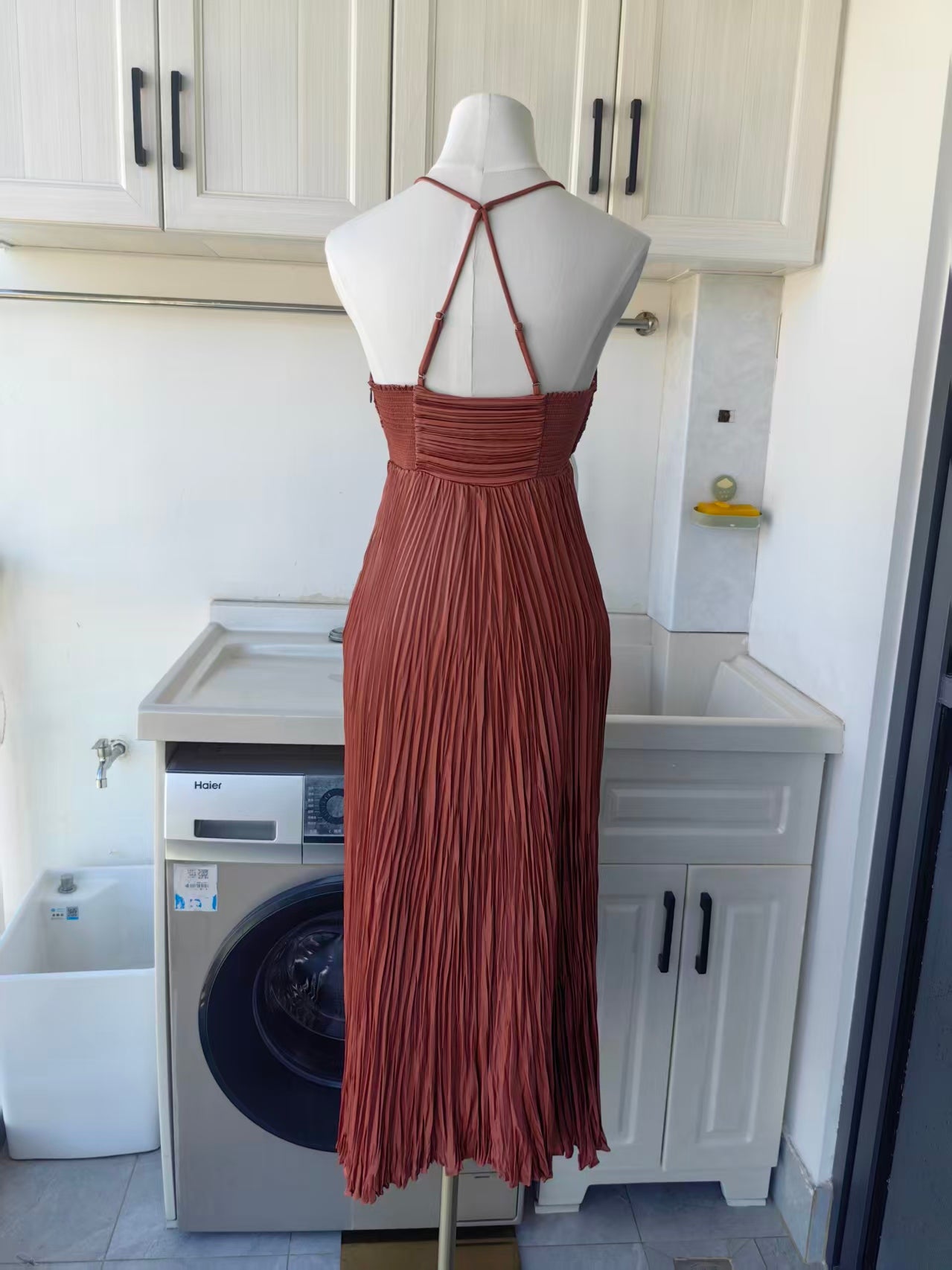 Alc Angelina pleated midi dress