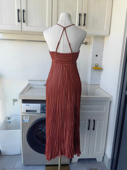 Alc Angelina pleated midi dress