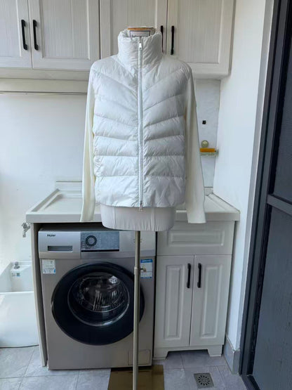 MC Padded wool zip up cardigan