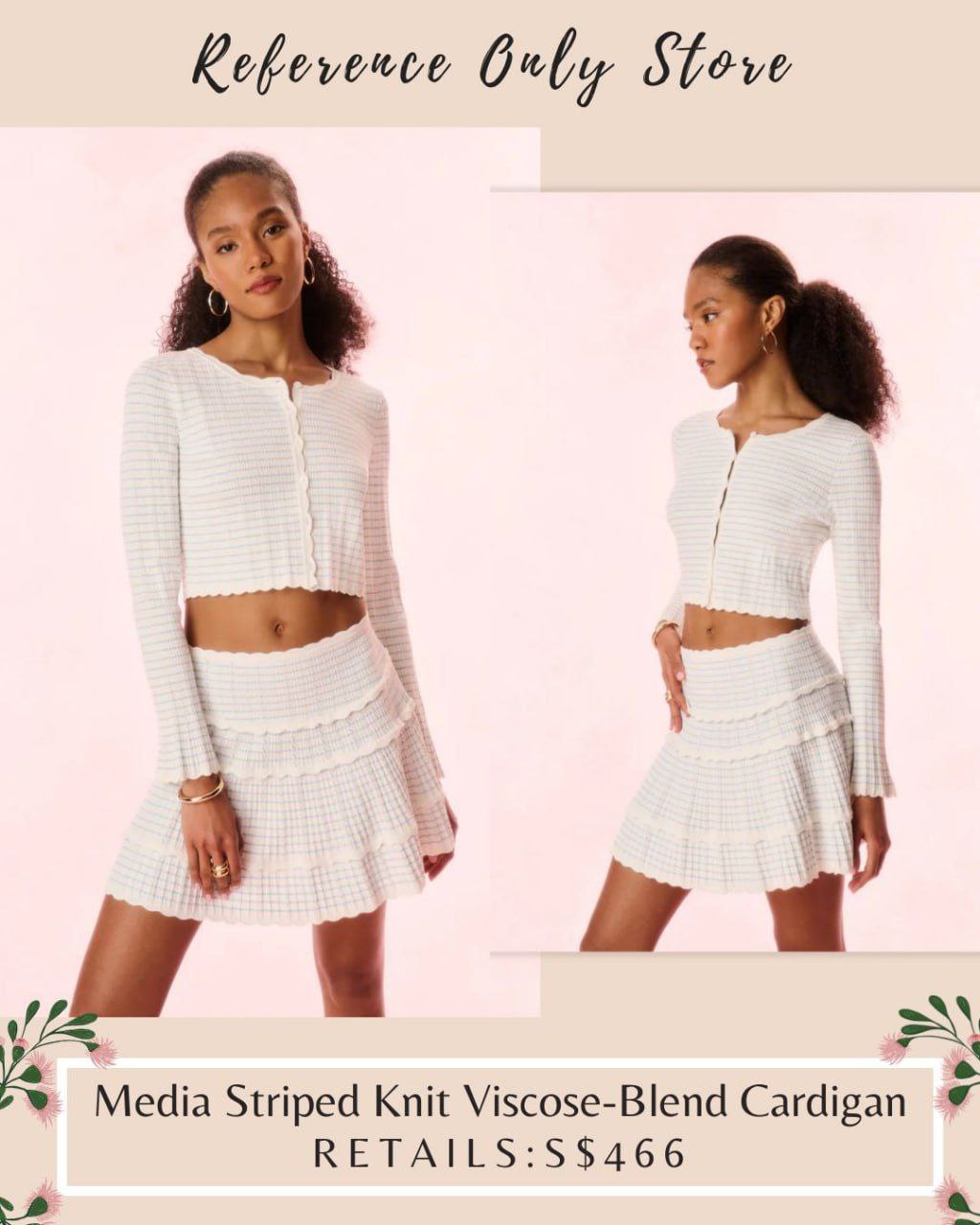 LSF Media striped viscose blend cardigan