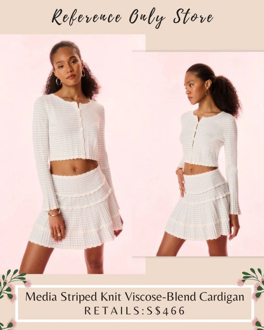 LSF Media striped viscose blend cardigan