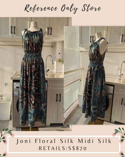 UJ Joni Silk Floral Midi dress