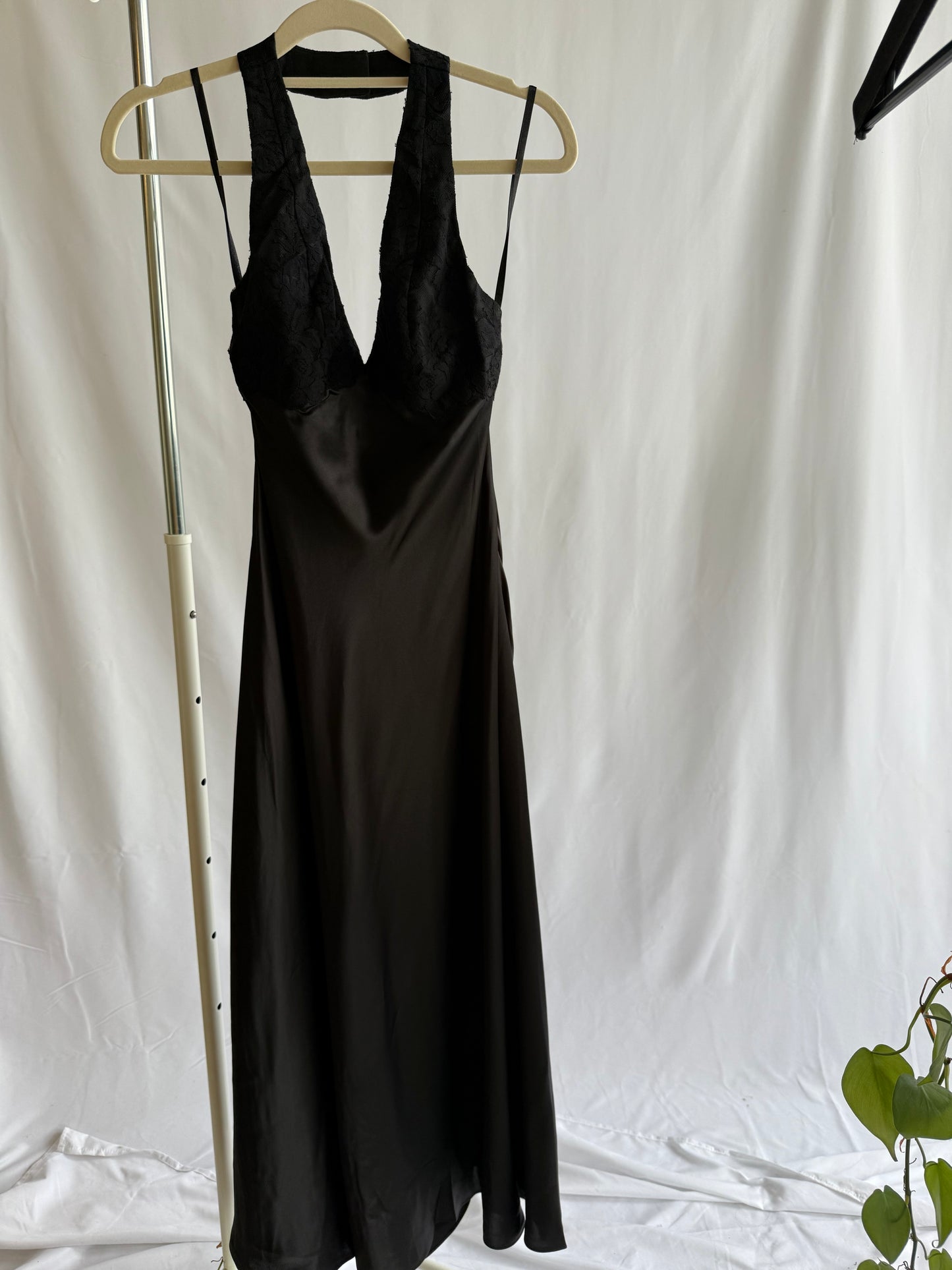 MP Halter silk ballet midi dress