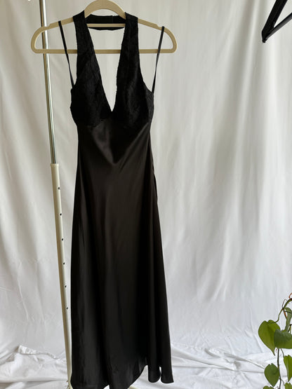 MP Halter silk ballet midi dress