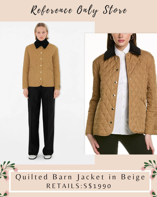 BBR Quilted Barn Jacket in Beige