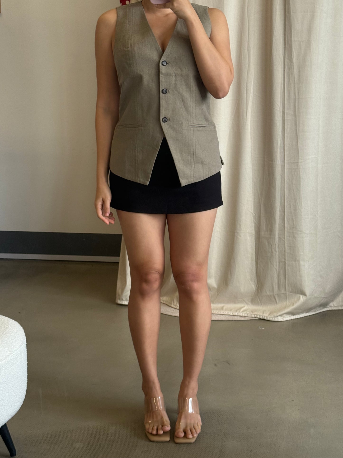 AA Cotton linen helena vest and Ina Jacket