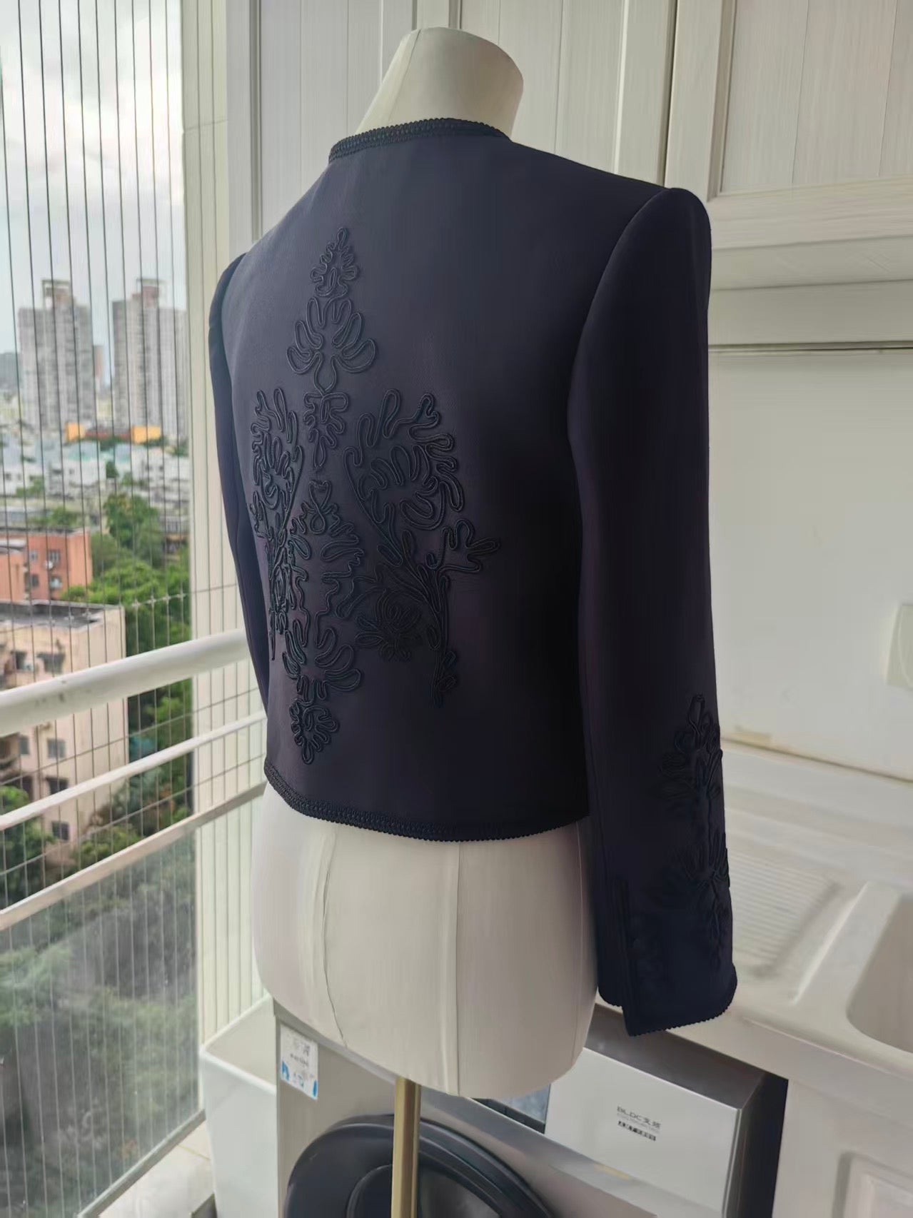 VB latrell viscose wool embroidered jacket
