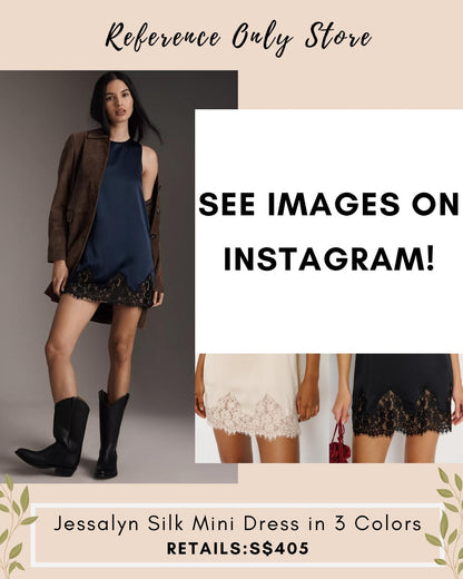 Ref Jessalyn silk mini dress lace details