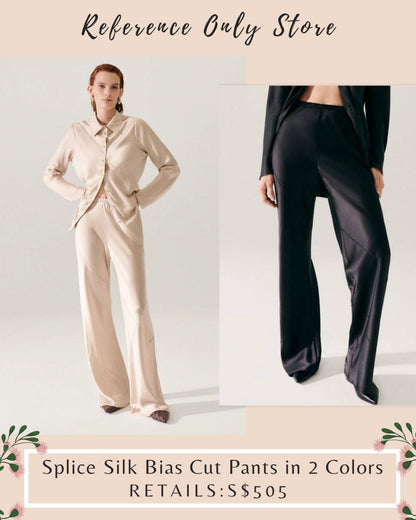 SL Splice Silk bias cut pants