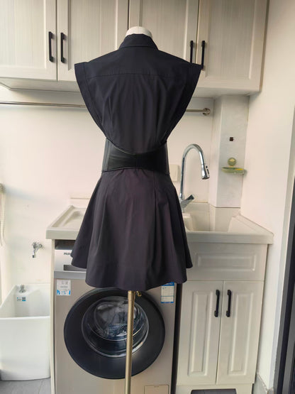 SK Mini Black cotton blend dress