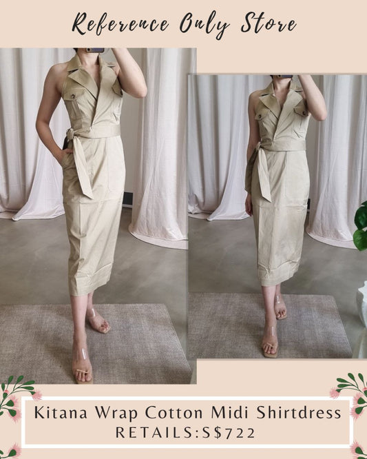 VB Kitana Cotton Wrap Midi Dress