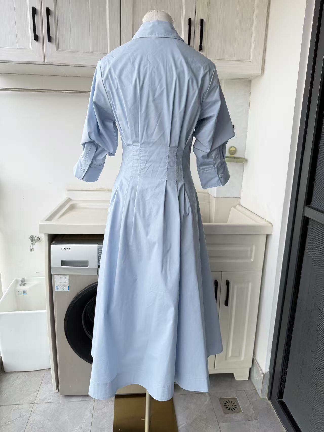 SK Jazz cotton blend midi shirt dress