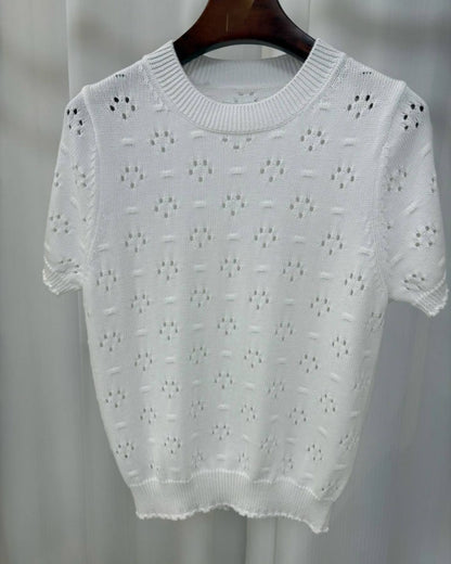 MM Cotton crew neck short sleeve sweat shirt top