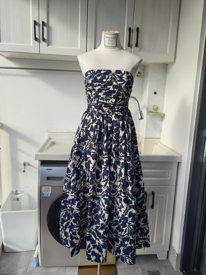 ALC Tate strapless cotton midi dress