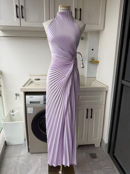 ALC Romy Pleated satin gown