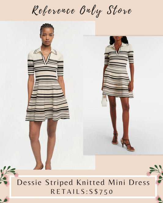 JS Dessie Striped Knitted Mini Dress