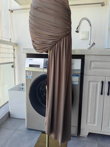 4 colors! DLV Ravenna Draped Viscose jersey mini dress