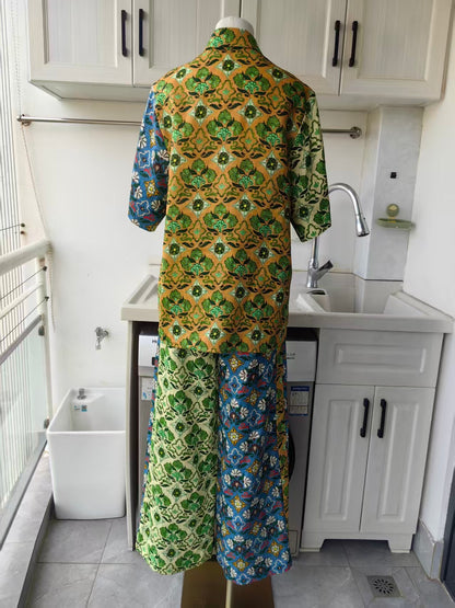 AM Patchwork Poise linen shirt and pants