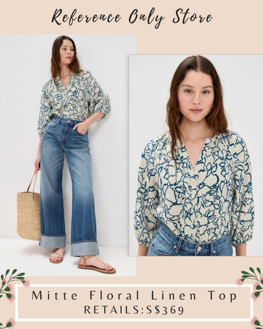 AA Mitte floral linen top