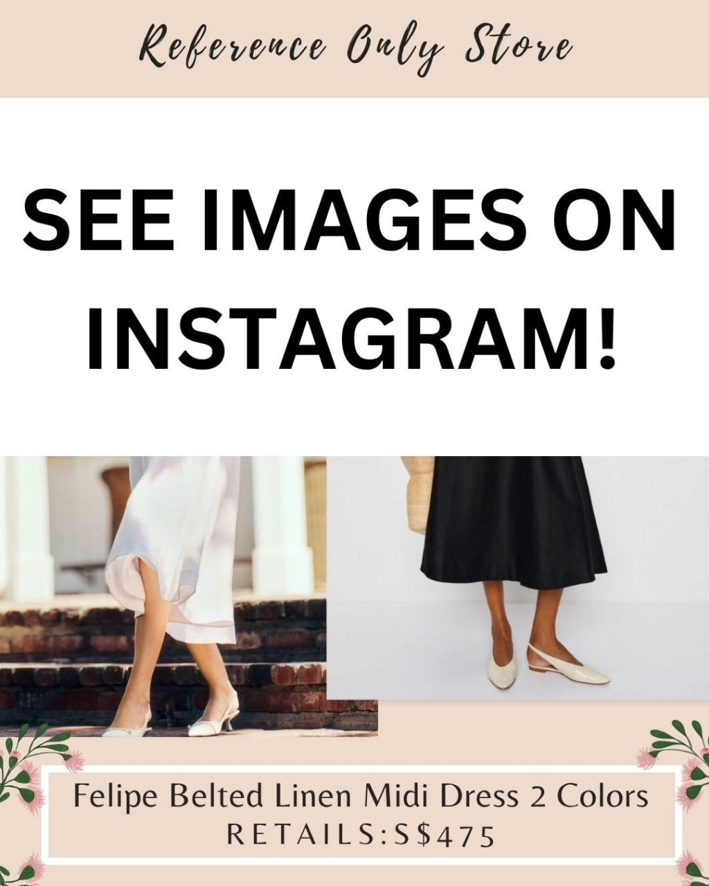 REF Felipe belted linen midi dress