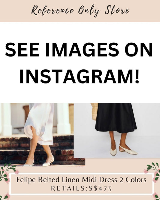 REF Felipe belted linen midi dress