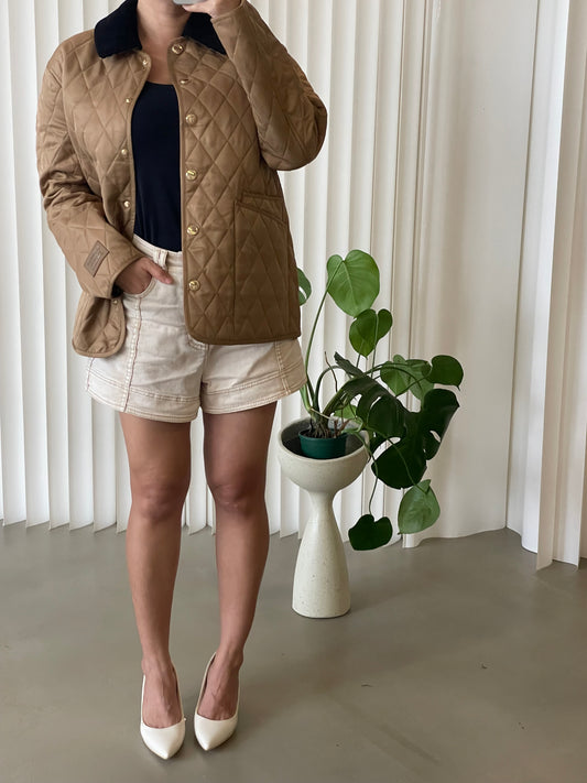 BBR Quilted Barn Jacket in Beige