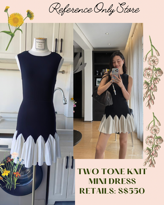 SD Two tone knit mini dress