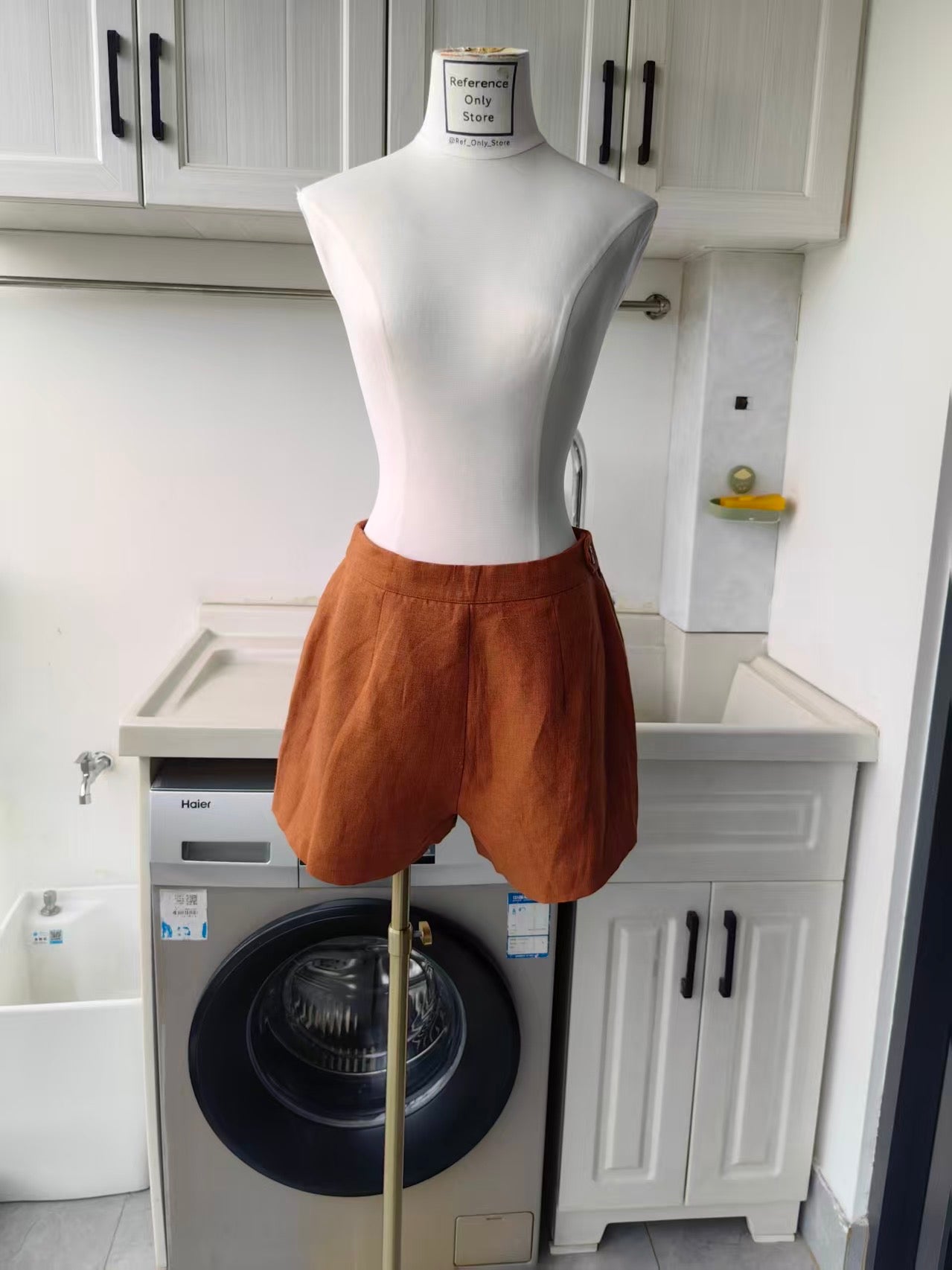 POS Lorenzo linen high neck and perri shorts