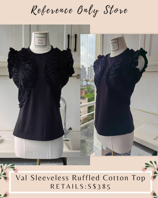 UJ Val sleeveless ruffled cotton top