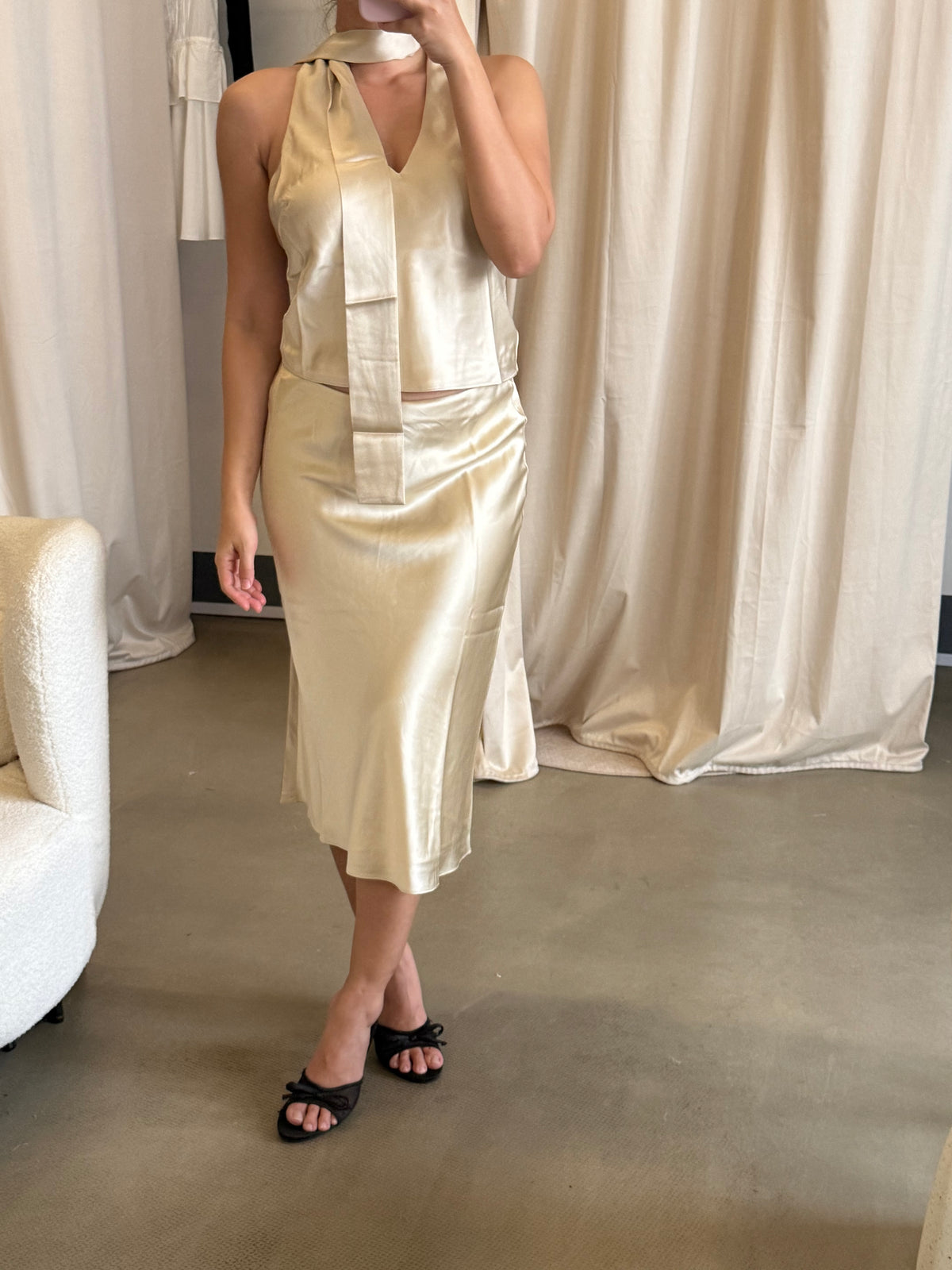 Ref Pomelle silk 2 piece set