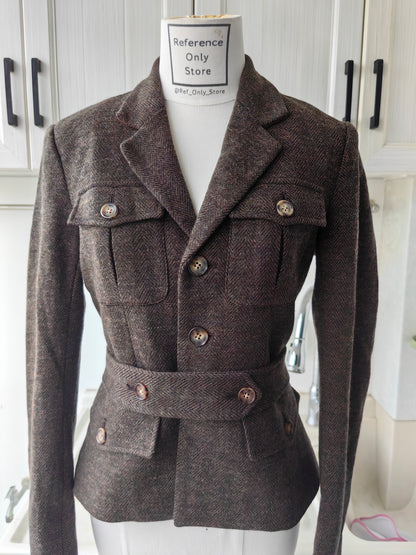 RL Belted Wool Tweed utility jacket