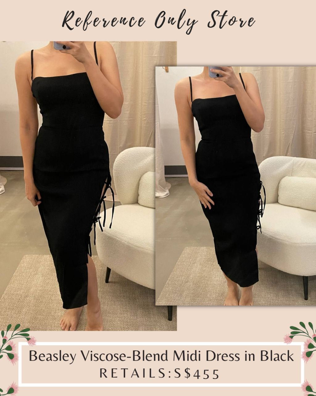 Ref Beasley Midi Black Dress