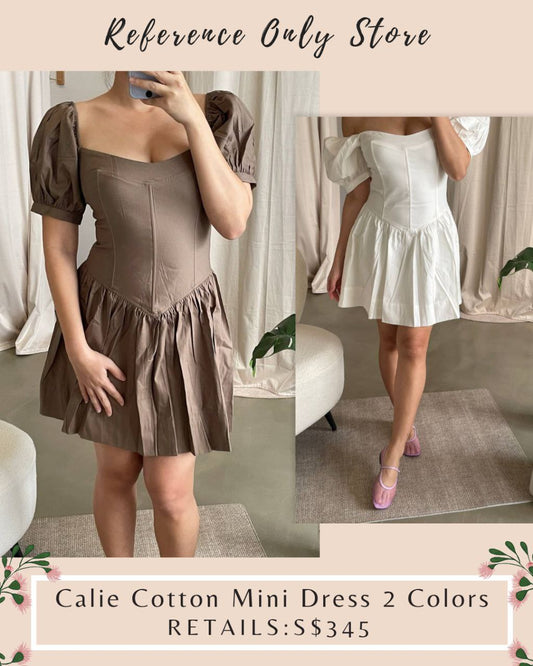 Ref Calie Cotton Mini Corseted Dress