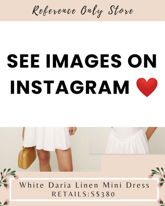 Ref White Daria Mini Linen Dress