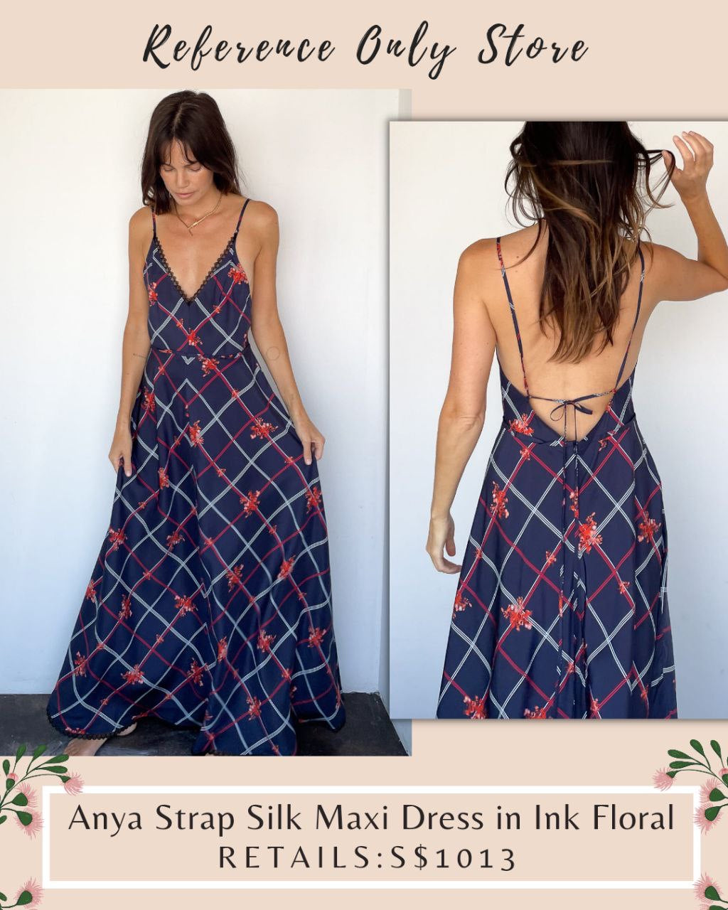 LM Anya Strap Silk Maxi Dress