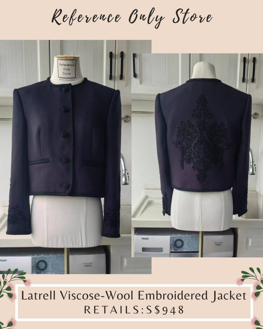 VB latrell viscose wool embroidered jacket