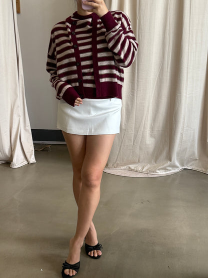 BC Cashmere sparling stripes sweater vest and cardigan